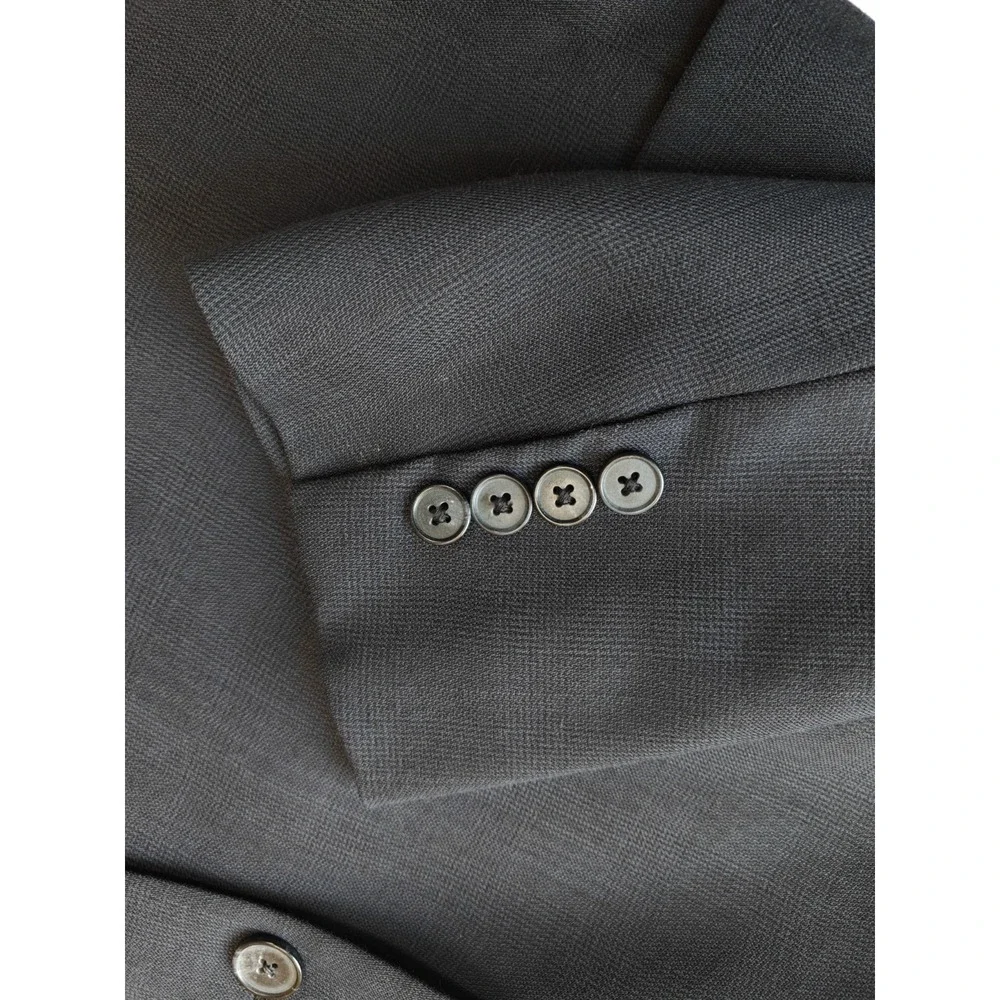 Joseph Abboud 44L Blue Plaid Blazer Mens 2 Button Sport Coat Made in USA